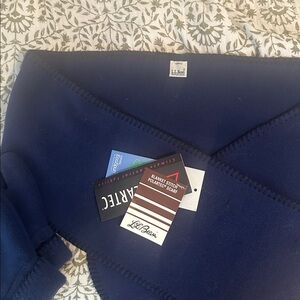 L.L. Bean Navy Fleece Mittens and Wrap Set